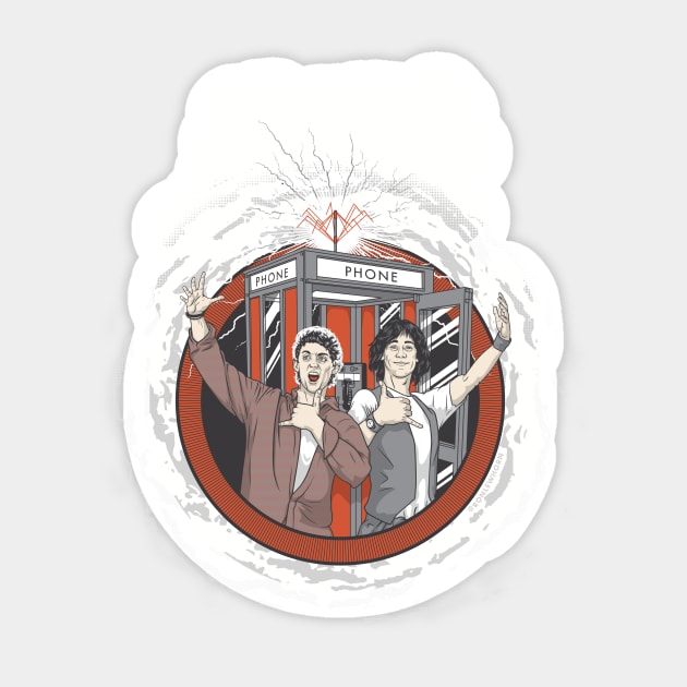 Bill & Ted Sticker by Ronlewhorn Industries